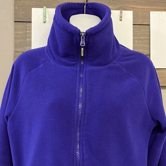 Calvin Klein Woman’s Performance Purple Zip-Up High Collar Fleece w/ Pockets-Med - Picture 2 of 14